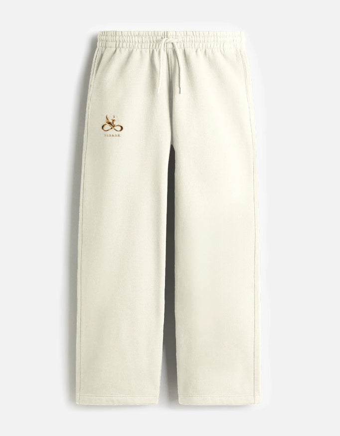 Cream SEEKERS Phoenix Infinity unisex sweatpants with relaxed fit
