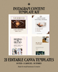 Instagram Content Template Kit with editable Canva templates for feed, carousel and stories