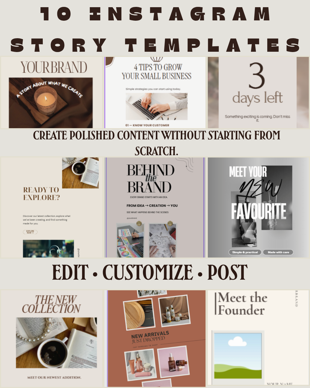 10 editable Instagram Story templates for small businesses and creators