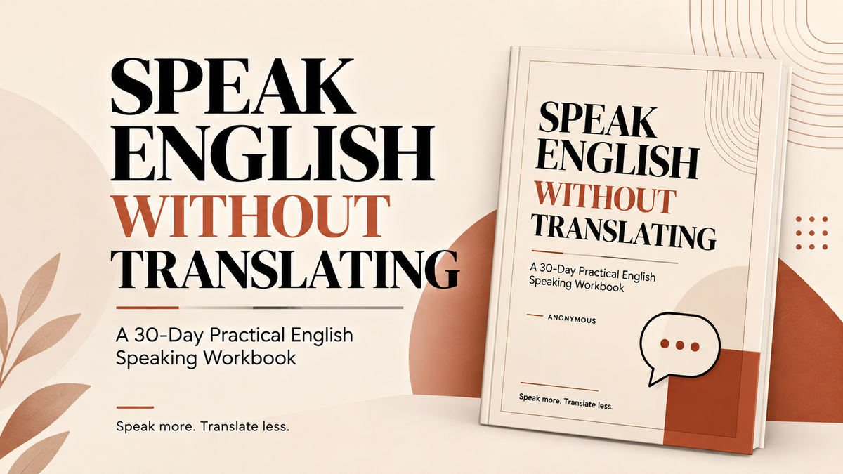Speak English Without Translating — 30-Day Speaking Workbook