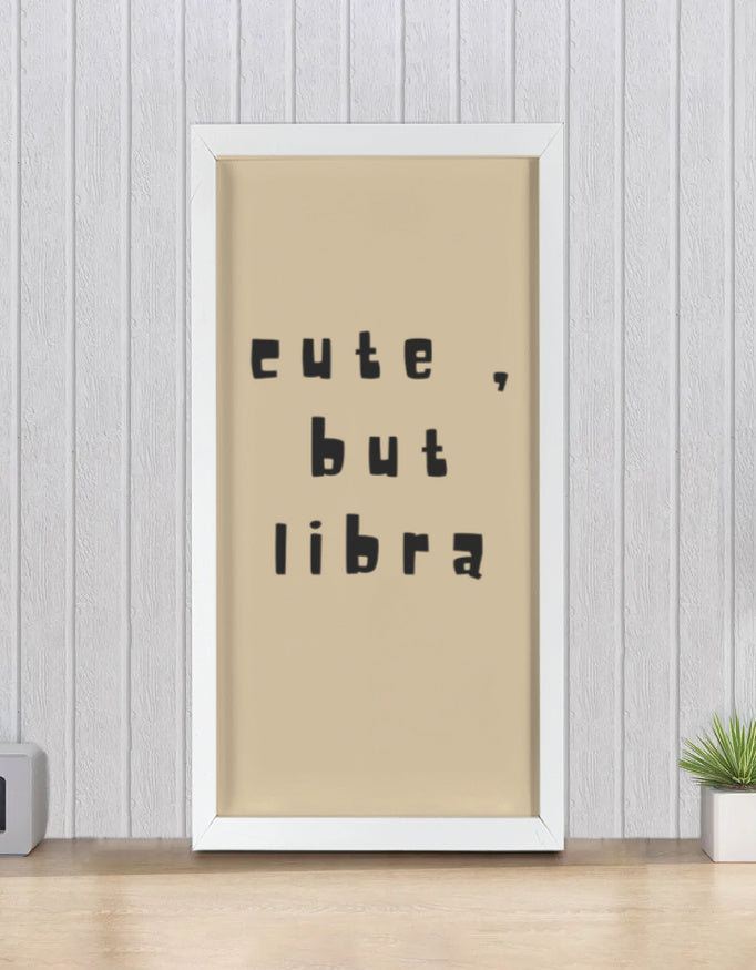 Minimalist Libra zodiac wall art poster for modern room decor
