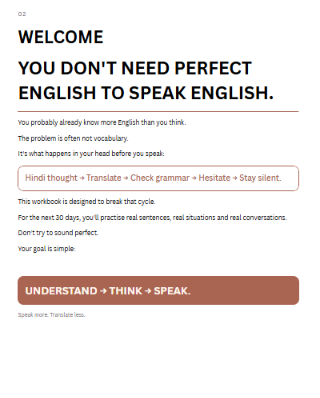 Speak English Without Translating — 30-Day Speaking Workbook